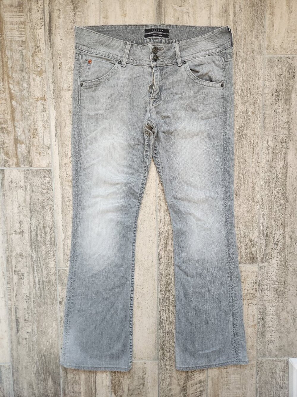 Hudson Low Rise Bootcut Flare Size 30 Gray Y2K Made USA
